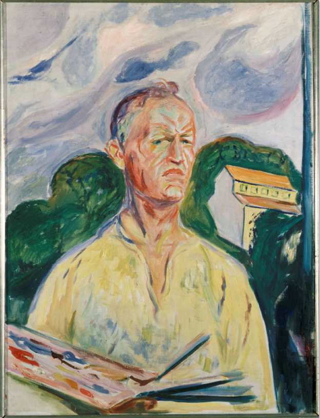 Edvard Munch Selfportrait with Palette 1926