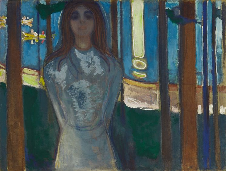 Summer Night. The Voice_Edvard Munch_1896_Oil on Cardboard