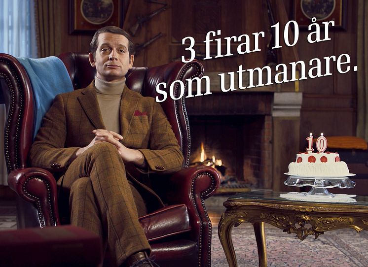 3 firar 10 år som utmanare