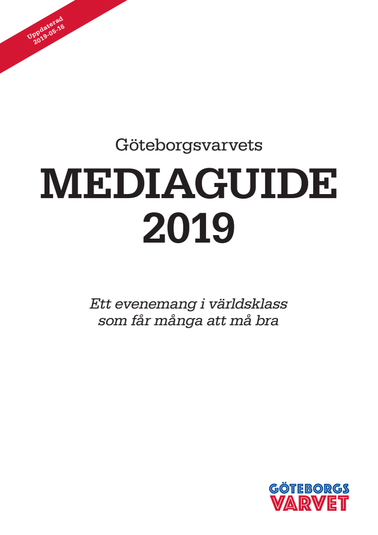 Mediaguide, Göteborgsvarvet 2019