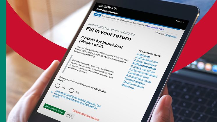 Self Assessment - online tax return