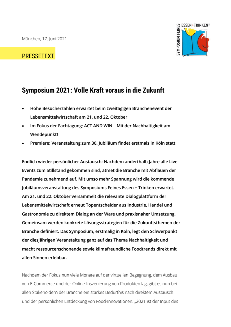 Symposium 2021: Volle Kraft voraus in die Zukunft