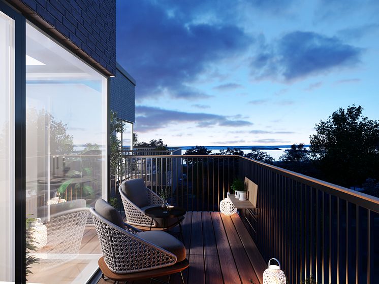 Holscher Nordberg arkitekter har tegnet et projekt, hvor de nye beboere kommer til at nyde godt af den kystnære beliggenhed og gode uderum med bl.a. altaner eller terrasser til alle boliger