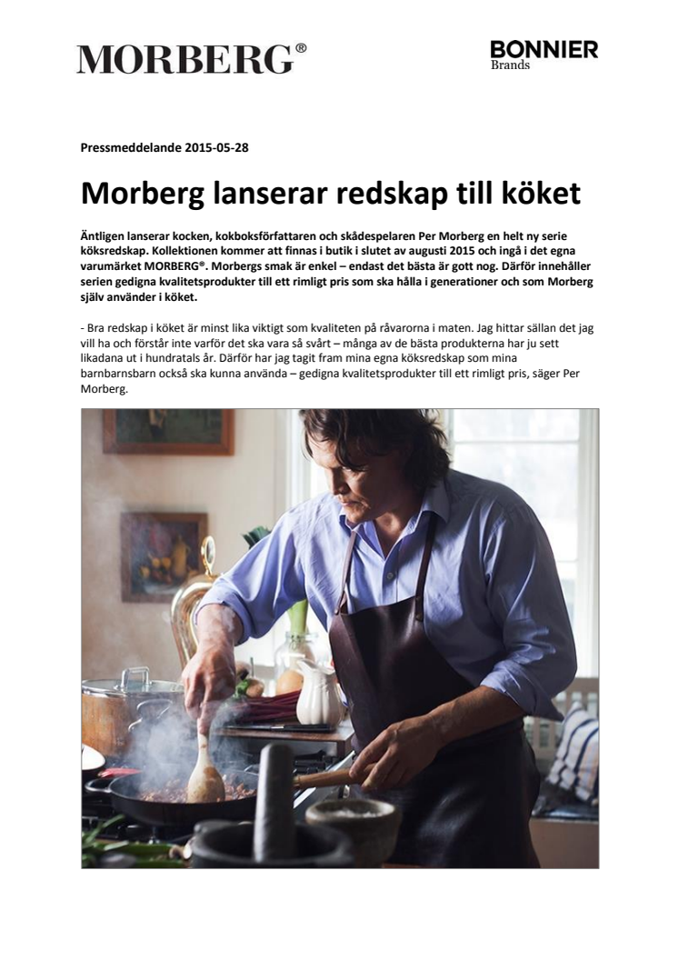 Morberg lanserar redskap till köket