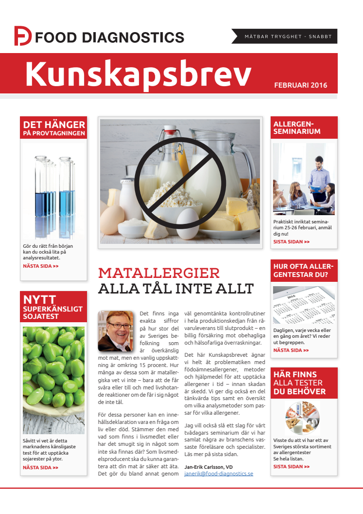 Kunskapsbrev Allergener