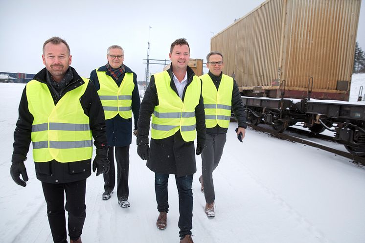 Robert Lindkvist DB Schenker,  Hans Backman Real Rail, Johan Granberg och Anders E Johannson Polarbröd 