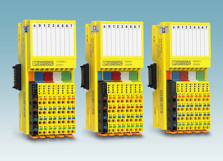 Høyoppløselig bilde av I/O-systemet Axioline F fra Phoenix Contact