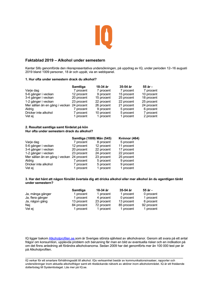 Faktablad 2019 - Alkohol under semestern