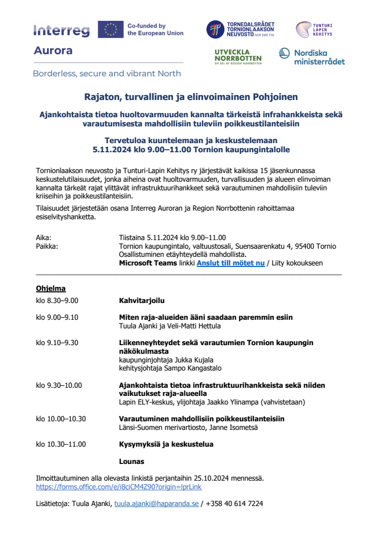 Kutsu keskustelemaan rajat ylittävistä liikenneyhteyksistä sekä varautumisesta poikkeustilanteisiin, Tornio 5.11.2024.pdf