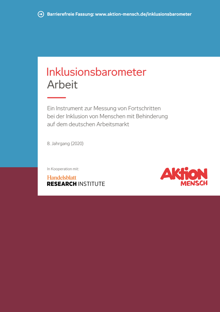 Inklusionsbarometer Arbeit - Studie 2020