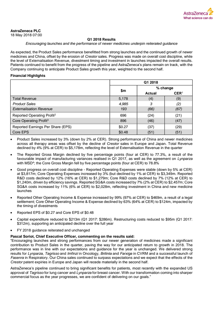 Resultatrapport Q1 2018 fullständig version på engelska 