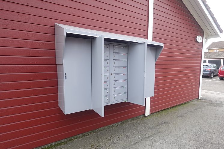 Väderboxar (säkerhetsdörrar från Boxicon) för postboxar och fastighetsboxar