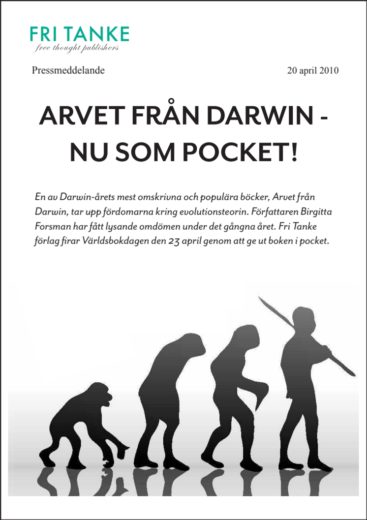 ARVET FRÅN DARWIN - NU SOM POCKET!