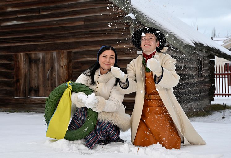 Vasaloppets kranskulla 2023 Alice Larsson och kransmas 2023 Albin Gezelius _ (5)