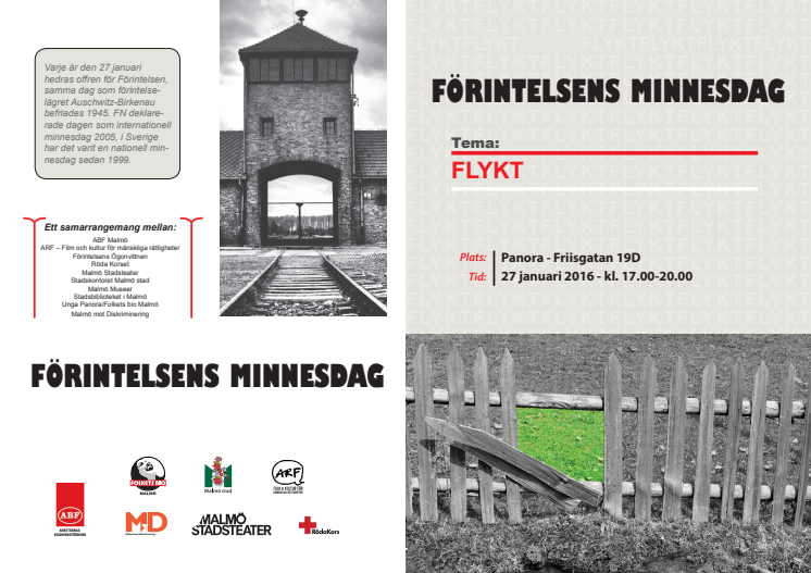 Förintelsens minnesdag i år på temat flykt