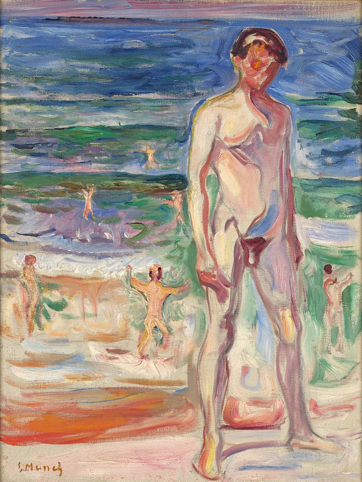 Edvard Munch: Ung mann på stranden / Young Man on the Beach (1908)