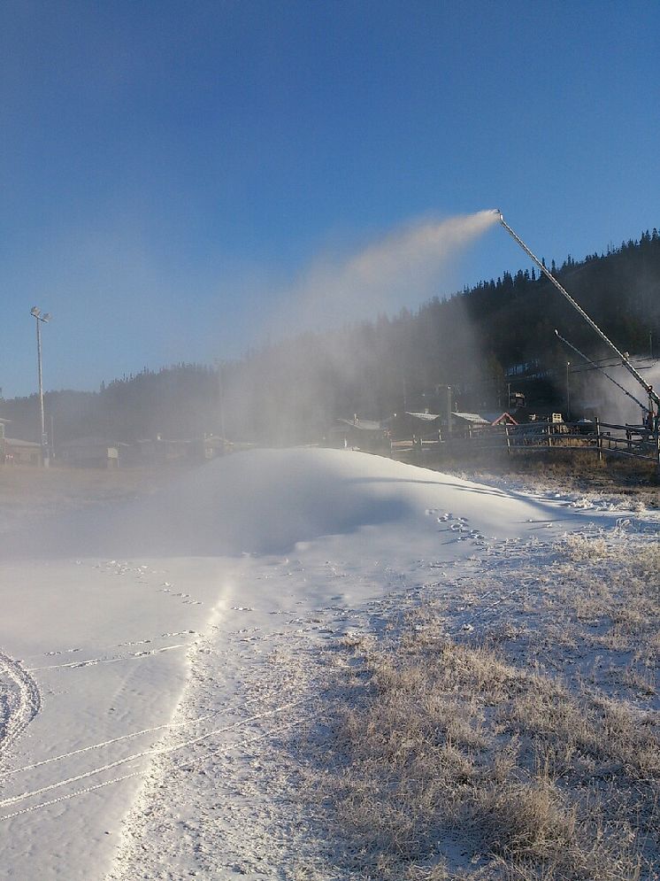 Snökanon i Sälen 20 oktober 2013