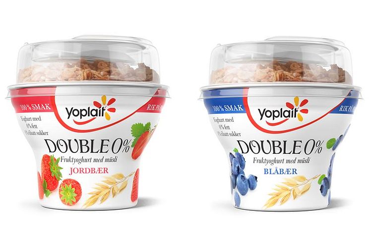 Yoplait Double 0 % med müsli