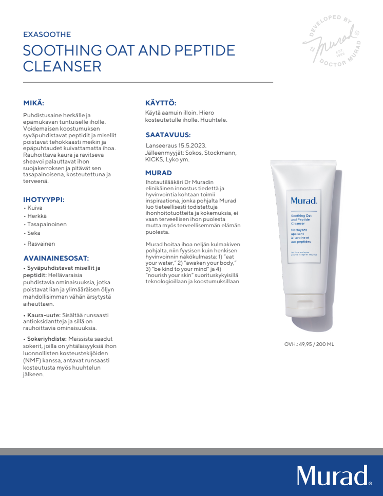 ExaSoothe Soothing Oat Cleanser press release FI.pdf