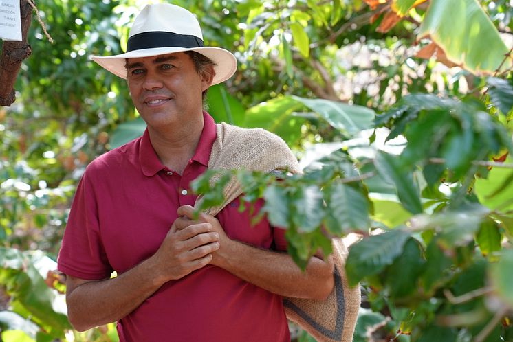 Victor Lugo på kaffeplantaget Finca La Laja 