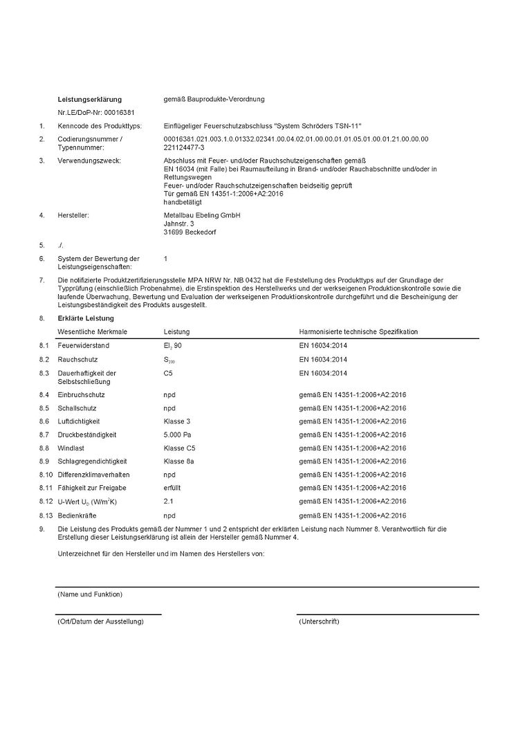 System Schröders_Feuerschutztür_Leistungserklärung QR-Code