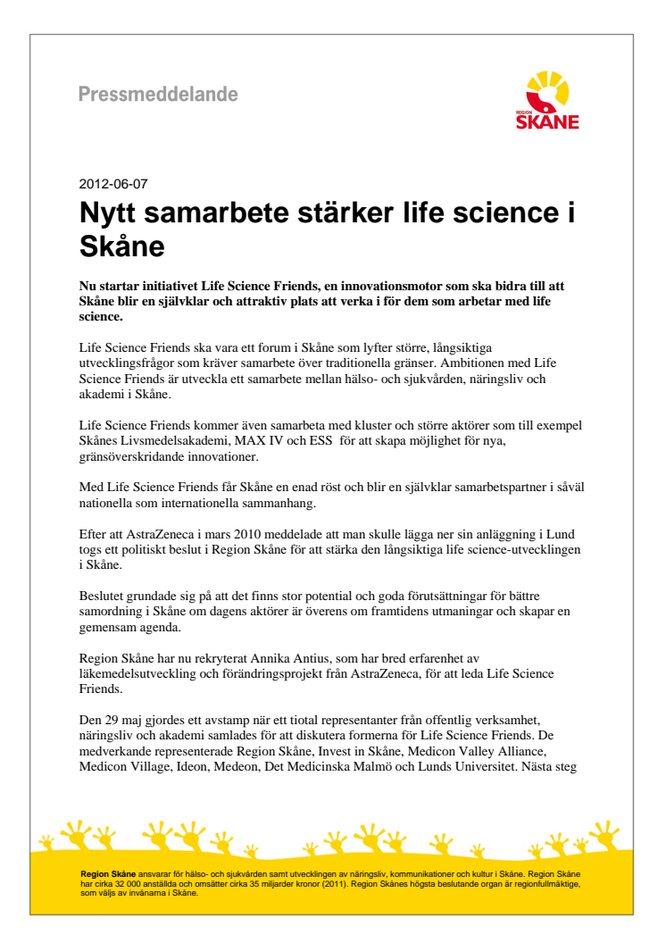 Nytt samarbete stärker life science i Skåne