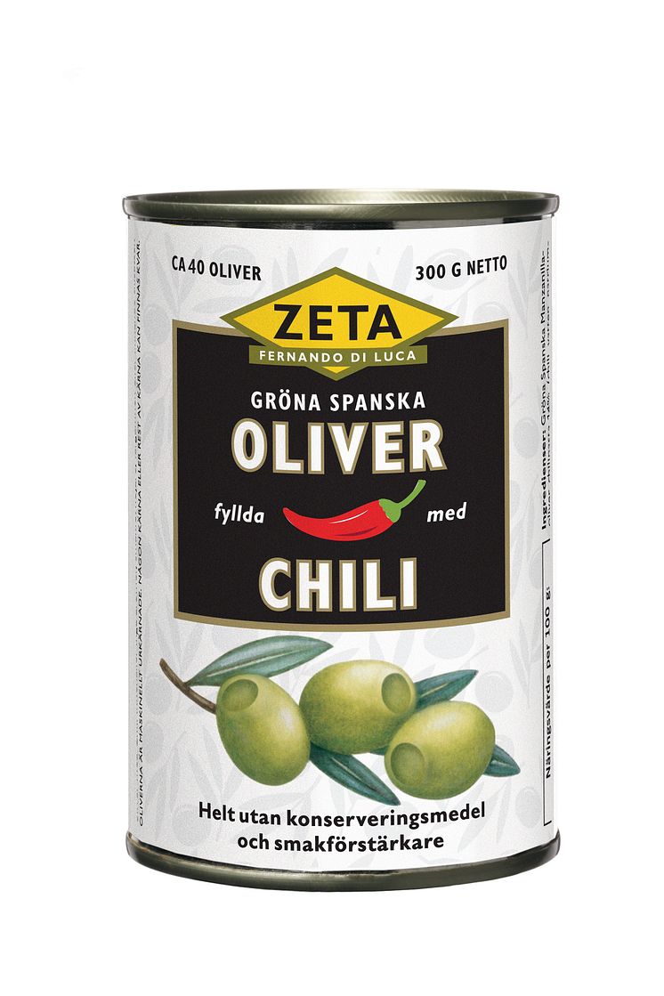 Zeta fyllda spanska oliver med chili
