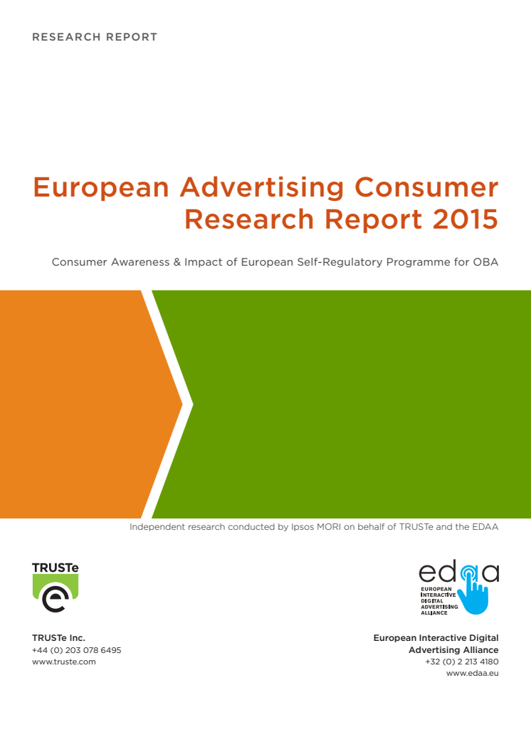 EDAA TRUSTe 2015 Consumer Research Report