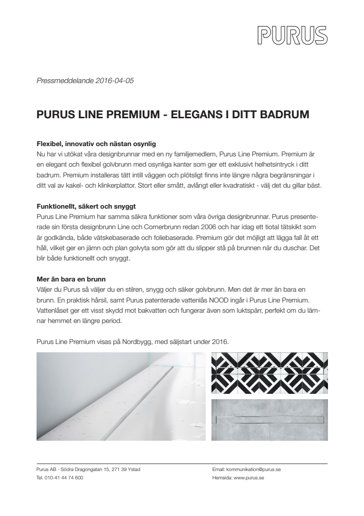 Purus Line Premium - Extra elegans i ditt badrum