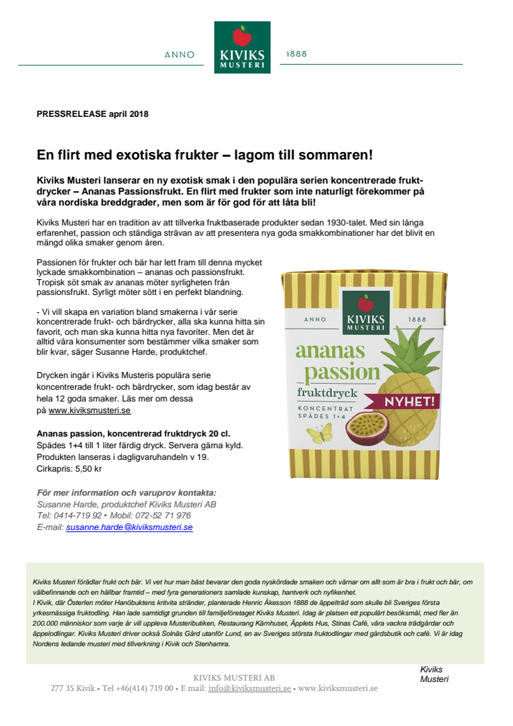 ​En flirt med exotiska frukter - lagom till sommaren!