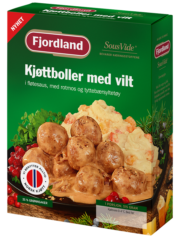 Fjordland SousVide Kjøttboller med vilt 515 g