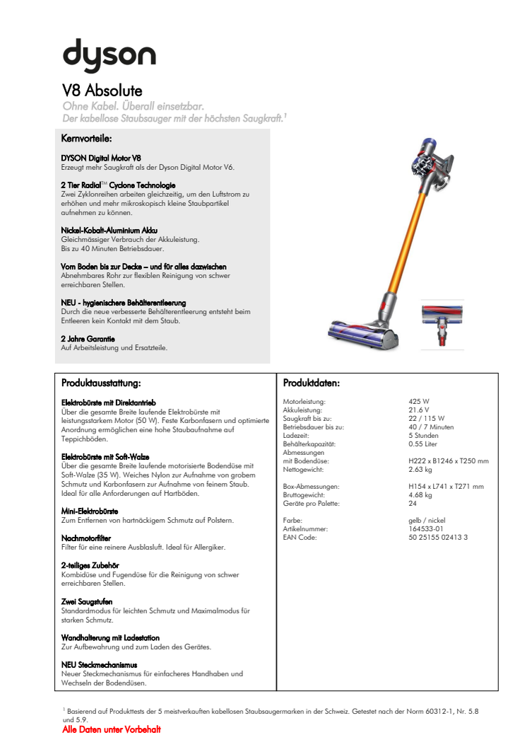 Mühelos staubsaugen: Dyson V8 beweist Ausdauer - ohne Kabel