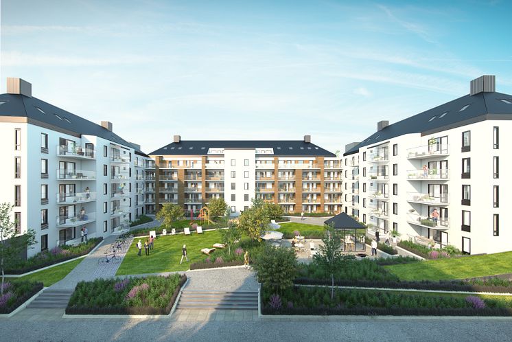 Kvarteret Startbanan, nybyggda prissänkta lägenheter i Södra Ladugårdsängen