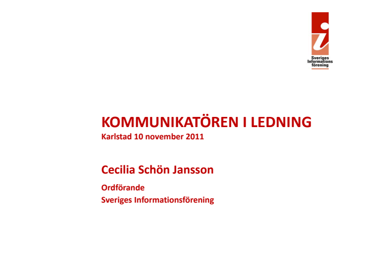 Informatörsnätverket höll seminarium: Cecilia Schön Jansson 