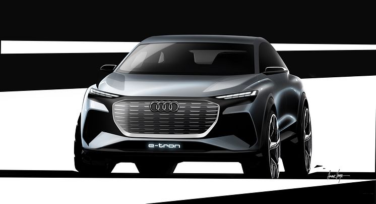 Audi Q4 e-tron concept (skitse forfra)