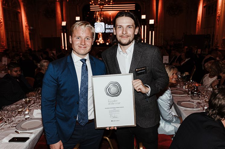 Founders Alliance, Young Founder of the Year, Droppe Founders Johannes Salmisaari and Henrik Helenius Win Silver 2