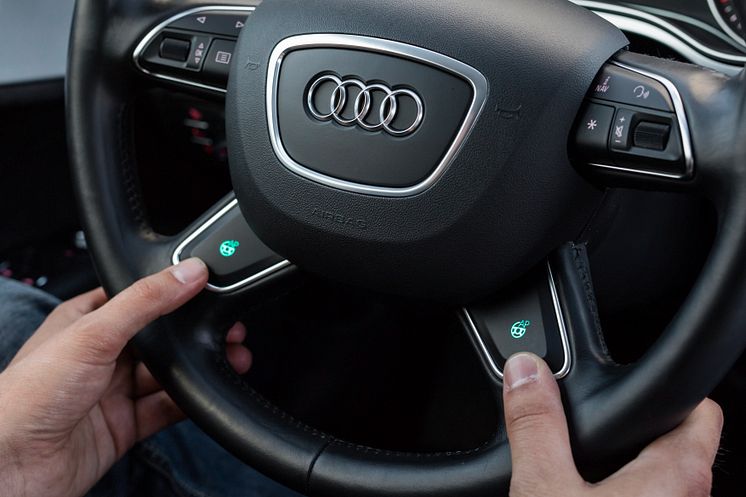 Ratt aktiverad i autopilotläge Audi A7 piloted driving concept