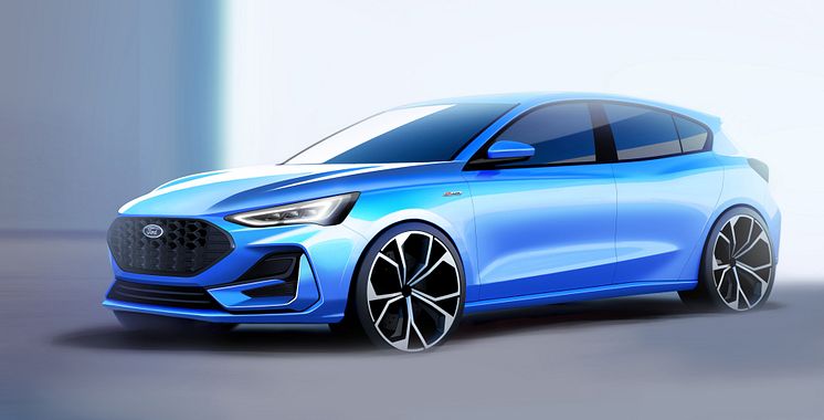 2021FordFocus_Sketches_ST LINE_Front_2