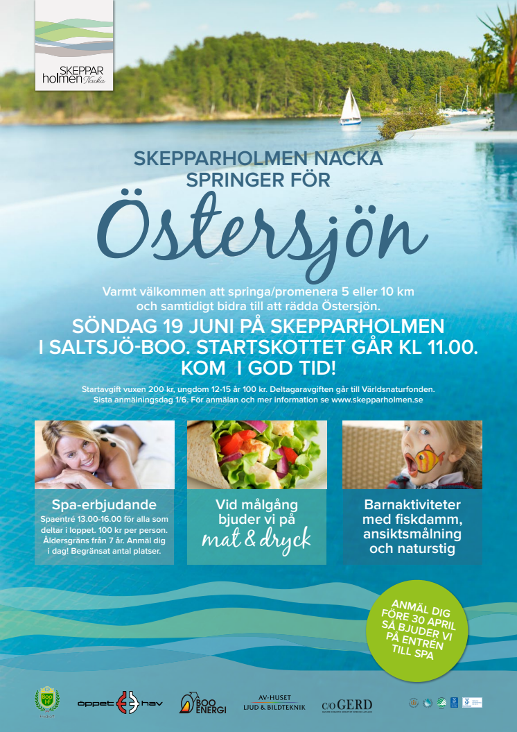 Skepparholmen springer för Östersjön 19 juni 2016 