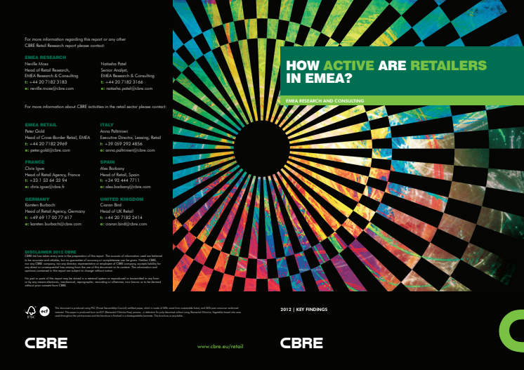Rapport "How active are retailers in EMEA 2012?
