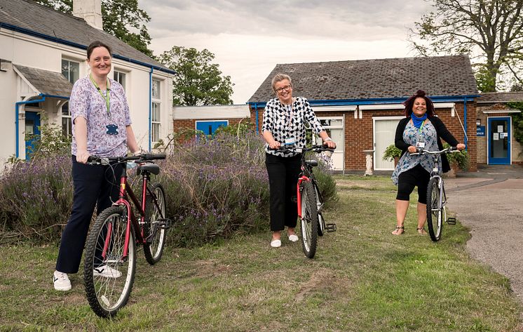 Biggleswade NHS key workers and their bikes