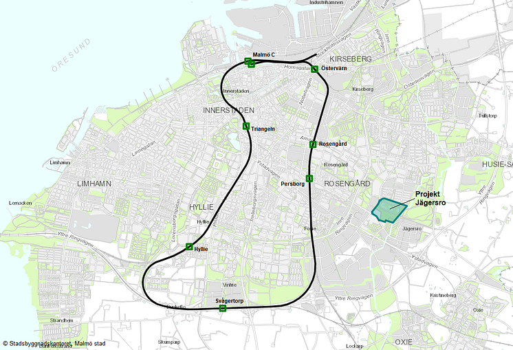 Karta Jägersro Malmöringen