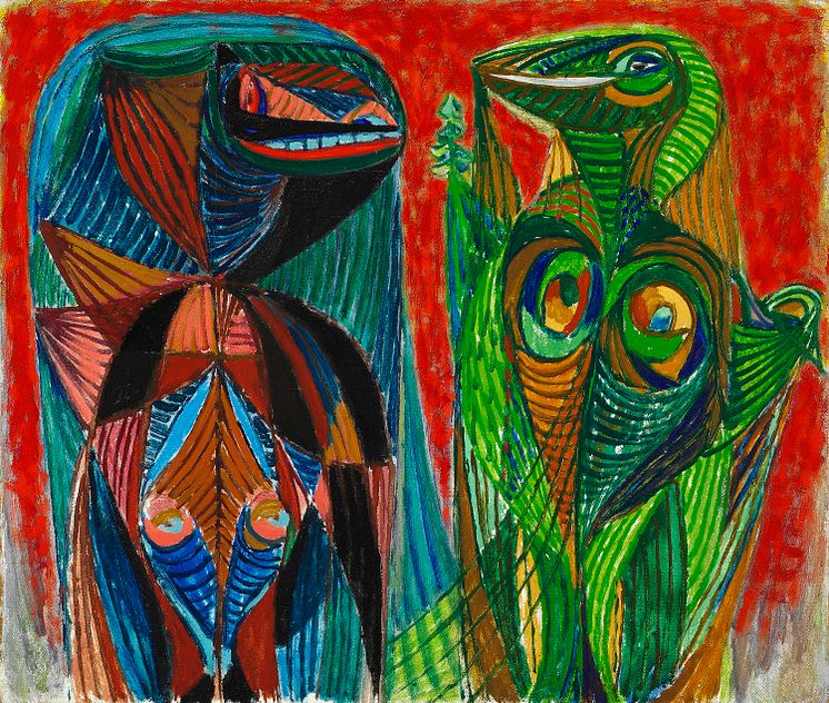 Asger Jorn: Fantasy Animals. Estimate: DKK 400,000-500,000 (€ 53,500-67,000)