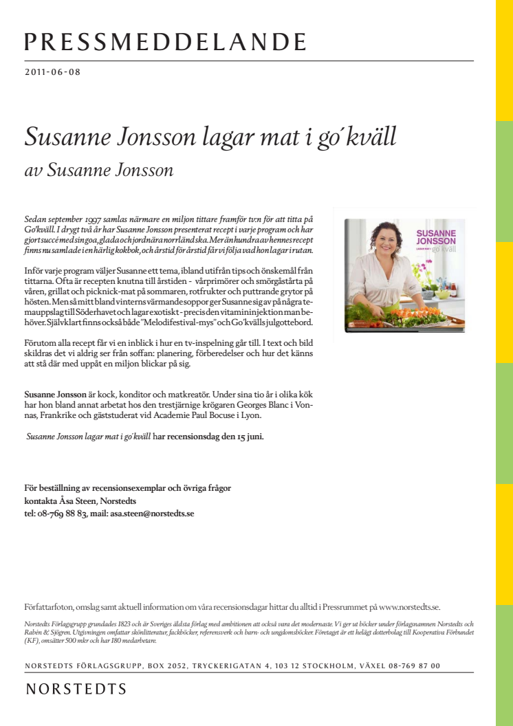 Susanne Jonsson lagar mat i Go´kväll