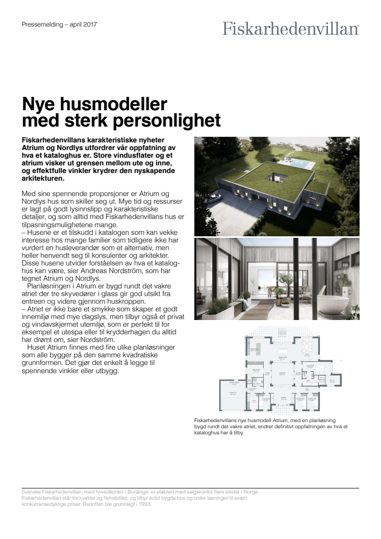 Nye husmodeller med sterk personlighet