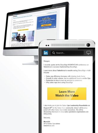 LinkedIn Sponsored InMails Screenshot