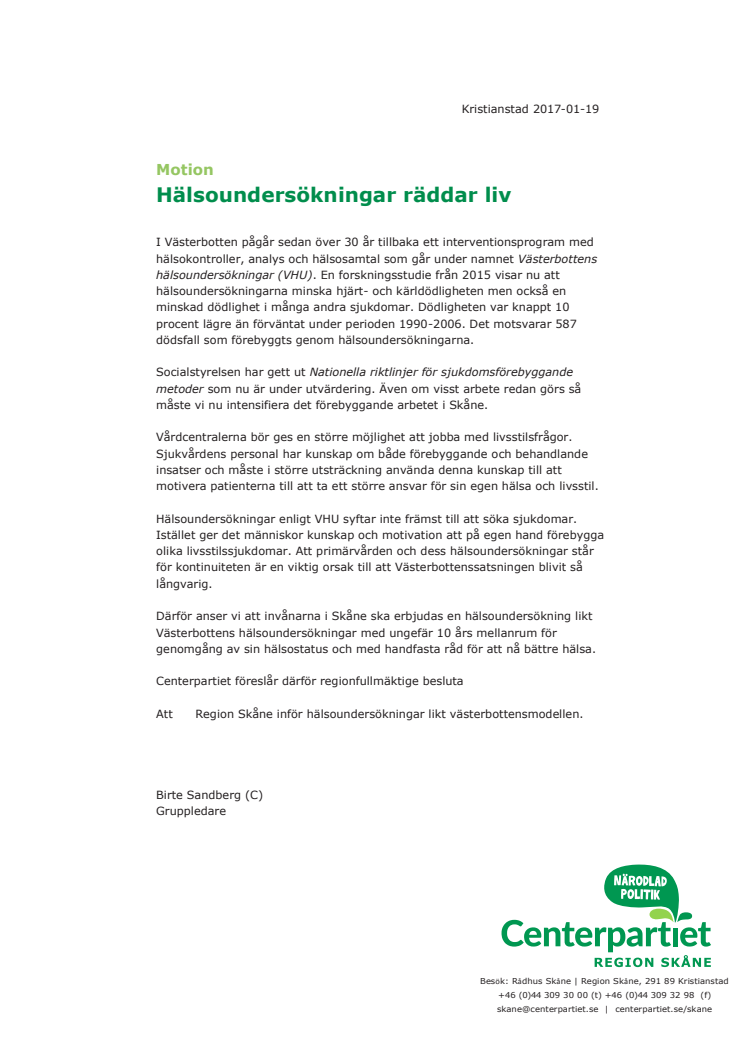 Motion Hälsoundersökningar räddar liv