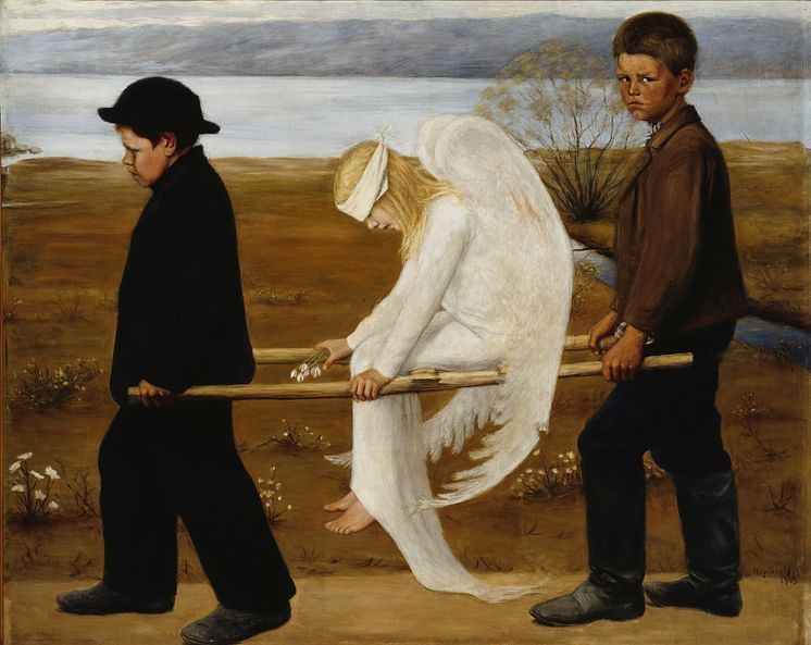 Det magiske nord. Hugo Simberg, Såret engel, 1903