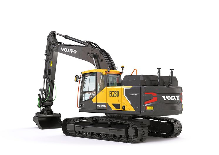 Volvo EC230 Electric - frilagd bild vänster bak