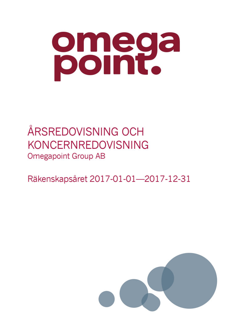 2017 Annual Report Omegapoint Group AB